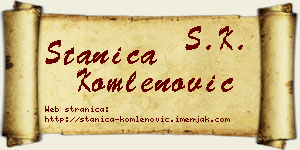 Stanica Komlenović vizit kartica